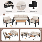 Set di divani da esterno composto da 4 pezzi