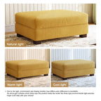 Pouf moderno oversize in tessuto a coste