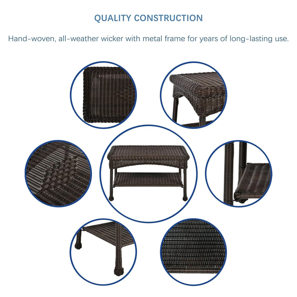 Wicker Patio 4-piece Conversation Set
