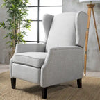 Wingback Push-Back Recliner Chair, Upholstered, Classic Style, Living Room Accent