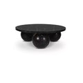 Table basse ronde en marbre avec pieds sphériques, multicolore, 4 places ??