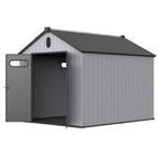 Abri de rangement extérieur en plastique et résine tout temps avec plancher, remise à outils Spire, 6 pi x 4 pi/6 pi x 8 pi/8 pi x 6 pi/8 pi x 10 pi