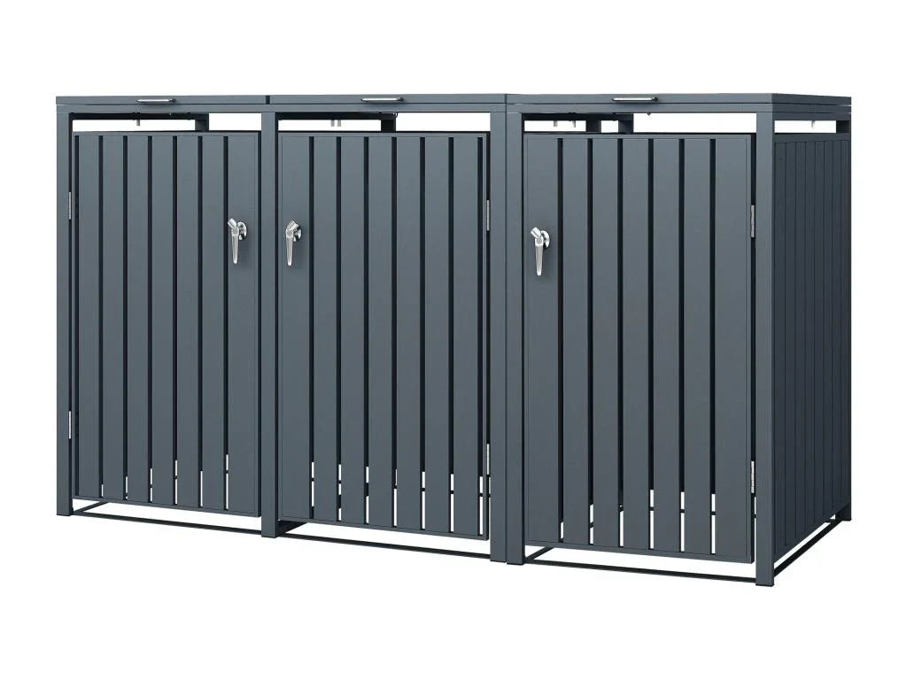 Abri pour poubelles - gris anthracite