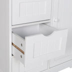 Meuble de rangement bas pour salle de bains VEIKOUS avec 4 tiroirs