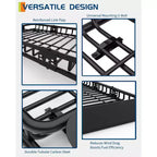 Cesto portabagagli da tetto resistente Global  Costruzione in acciaio, portata di 200 libbre, ampio portabagagli per SUV, auto e camion