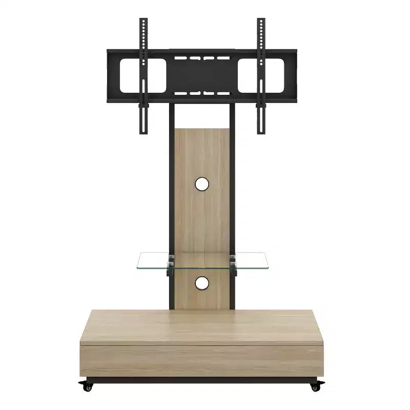 Meuble TV pour téléviseurs de 32 à 75 pouces, chariot TV mobile à hauteur réglable avec tiroir et roulettes pour le salon, la chambre et le bureau - ModernLuxe