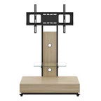 Meuble TV pour téléviseurs de 32 à 75 pouces, chariot TV mobile à hauteur réglable avec tiroir et roulettes pour le salon, la chambre et le bureau - ModernLuxe