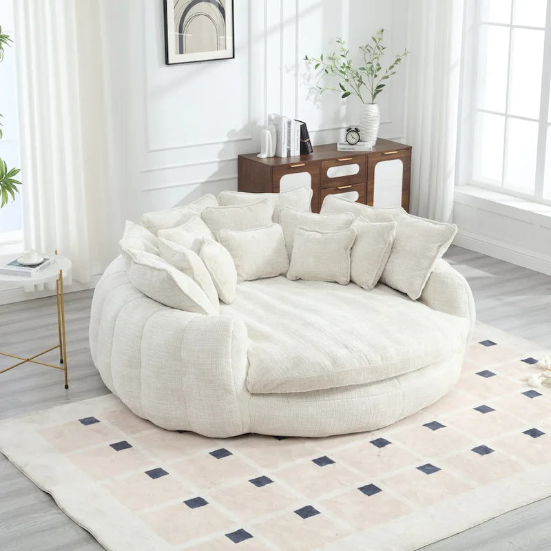 Comodo divano letto matrimoniale a panetto, divano letto oversize con braccioli