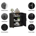 Meuble d’angle Dovelina avec étagères réglables, buffet, meuble à vin et meuble de cuisine et de salle à manger avec portes en bois - 31 po H x 31 po L, 36 po H x 31 po L