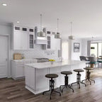 Meuble haut de cuisine mural aveugle blanc Shaker HOMLUX, facile à monter soi-même