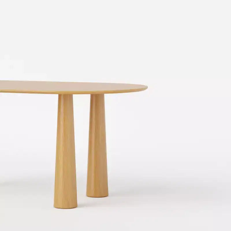 Tavolo da pranzo ovale in legno Dovelina da 67 con 4 gambe, tavolo da cucina moderno per 6 persone