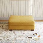 Pouf moderno oversize in tessuto a coste