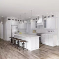 Meuble haut de cuisine mural aveugle blanc Shaker HOMLUX, facile à monter soi-même