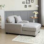 Canapé-lit moderne surdimensionné avec méridienne, style mi-siècle, avec coussin