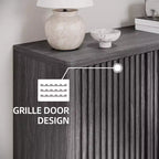 Meuble à chaussures Acekool 46 avec porte rainurée, meuble de rangement à 5 niveaux, banc d’entrée rustique pour couloir, hauteur de 41.5