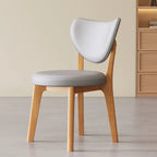Sedia da pranzo moderna senza braccioli, con schienale alto e rivestimento in similpelle