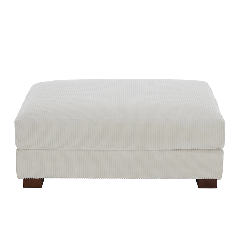 Pouf moderno oversize in tessuto a coste