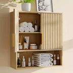 Meuble mural de salle de bains - armoire à pharmacie avec portes de grange et étagère réglable - meuble mural de 25 x 23,6 x 9 pouces