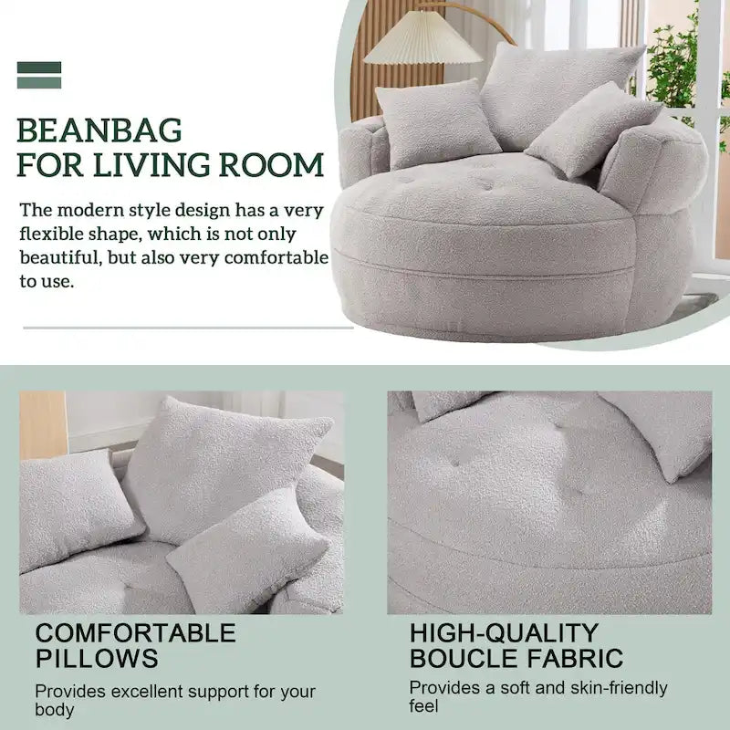 Poltrona rotonda relax ?C bianco/blu/grigio/giallo/arancione/rosso rosa/blu navy/verde, posto singolo e doppio