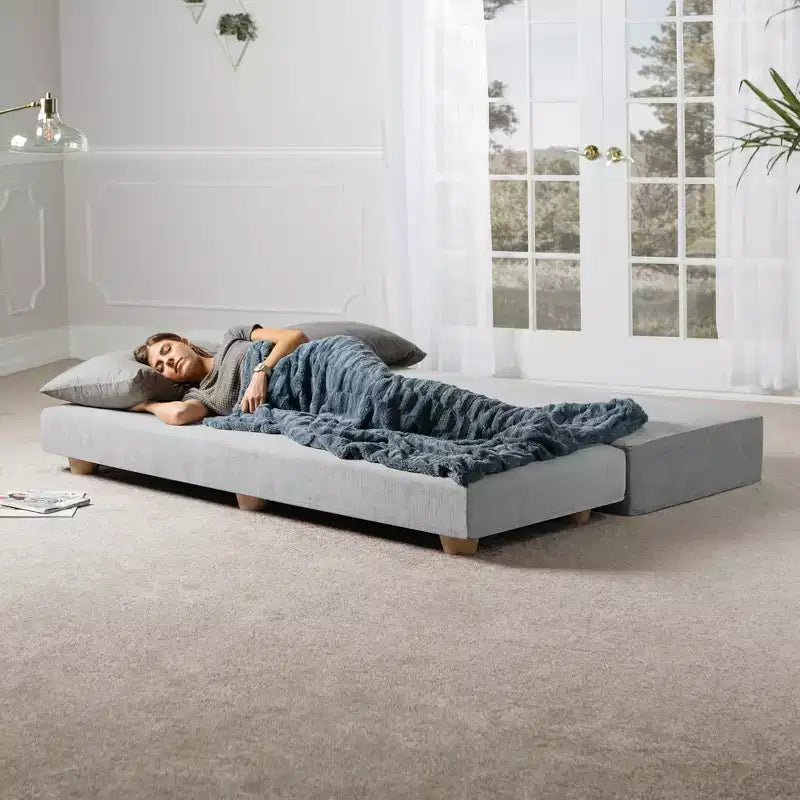 Lit de repos/lit d’appoint escamotable grand format – microvelours