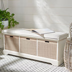 Panca contenitore SAFAVIEH Fiorello con 3 cassetti e cuscino - 47.3 W x 15 L x 19 H - 47Wx15Dx19H