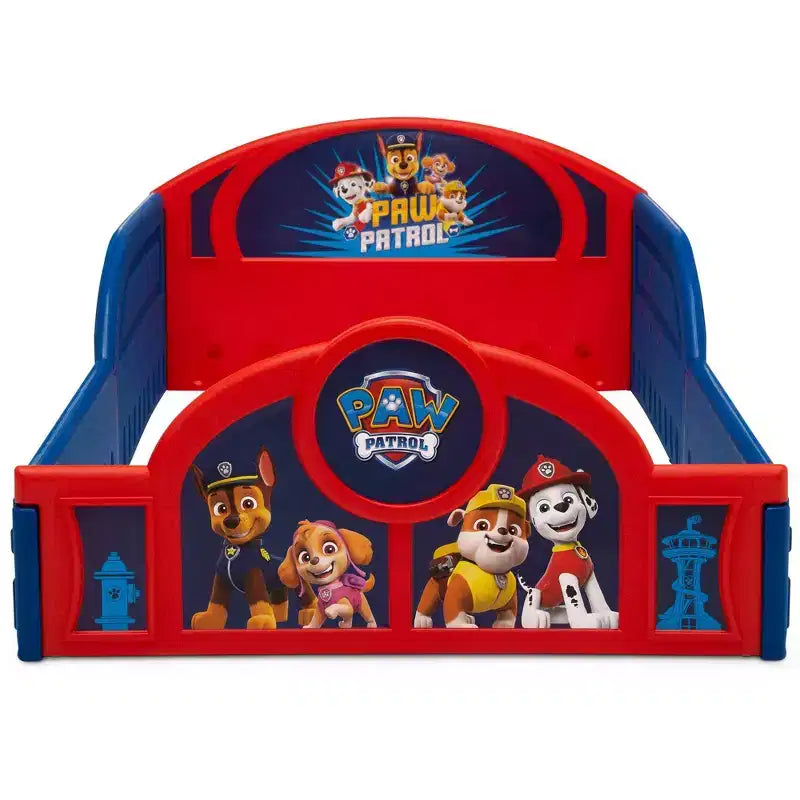 Lettino per bambini Delta Children in plastica per dormire e giocare, con sponde di sicurezza integrate - PAW Patrol