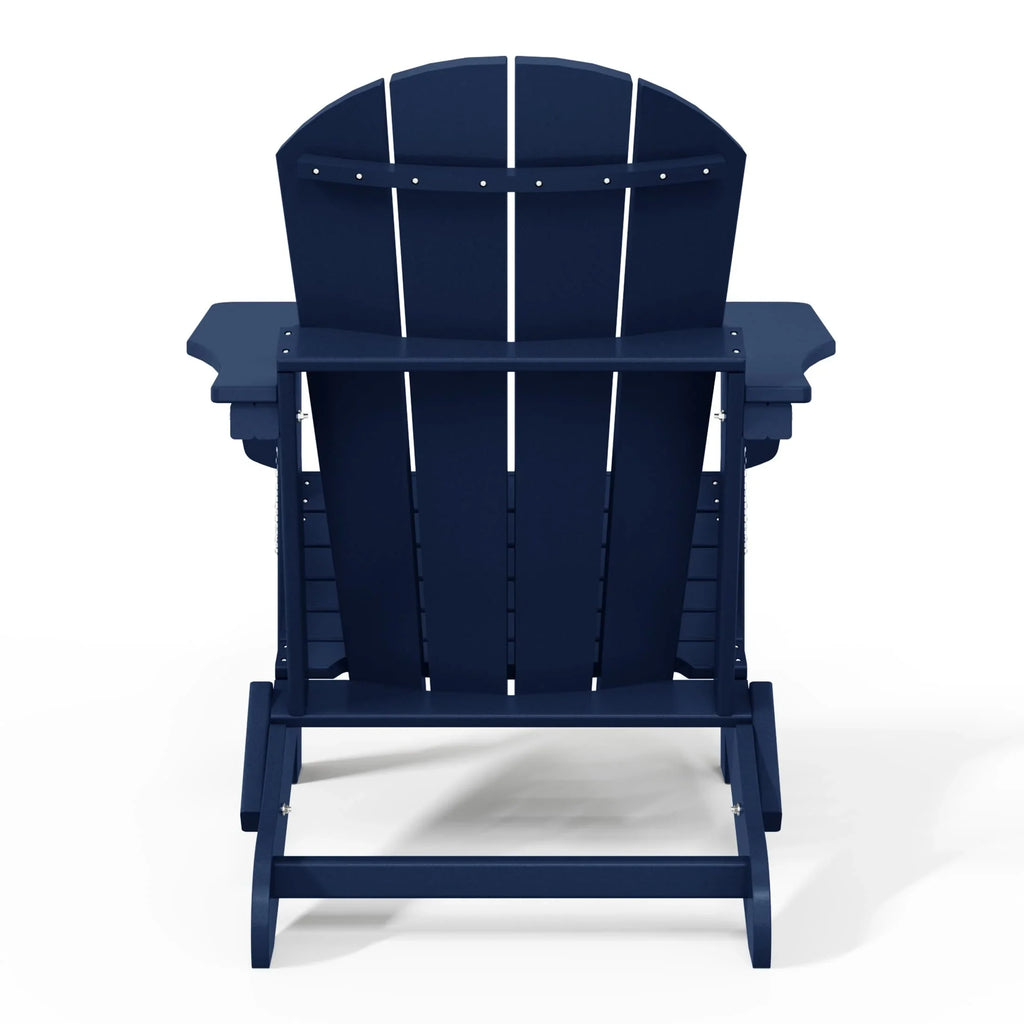 Polytrends Laguna Fade Resistant All Weather Outdoor Patio Folding Adirondack Chair