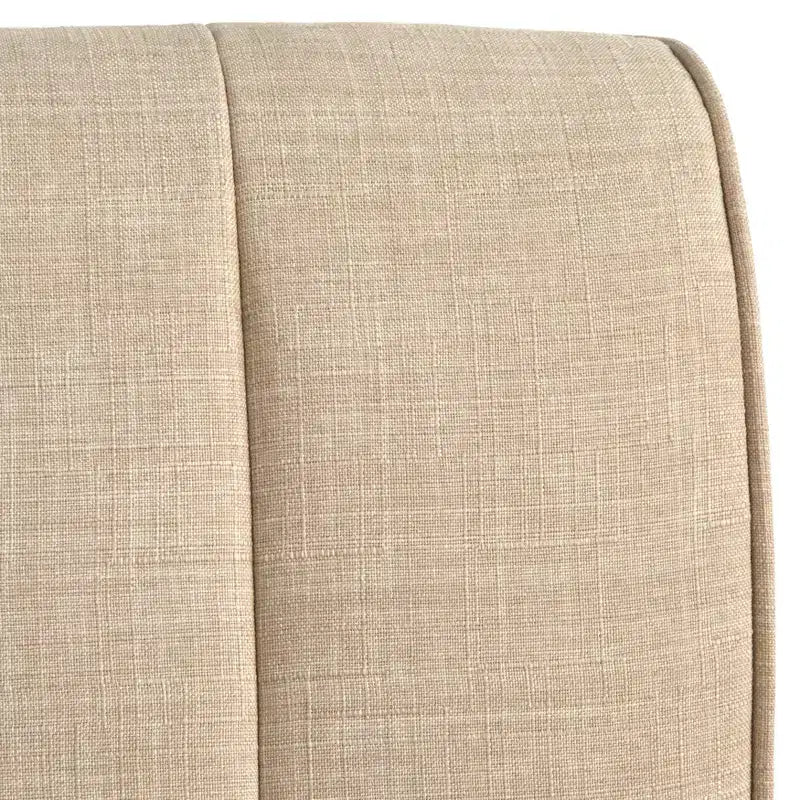Set da pranzo Lifestorey Kerrington da 4 pezzi con banquette con schienale trapuntato, noce/crema: tessuto effetto lino, tavolo con base a piedistallo