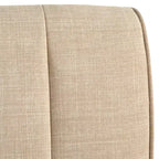 Set da pranzo Lifestorey Kerrington da 4 pezzi con banquette con schienale trapuntato, noce/crema: tessuto effetto lino, tavolo con base a piedistallo