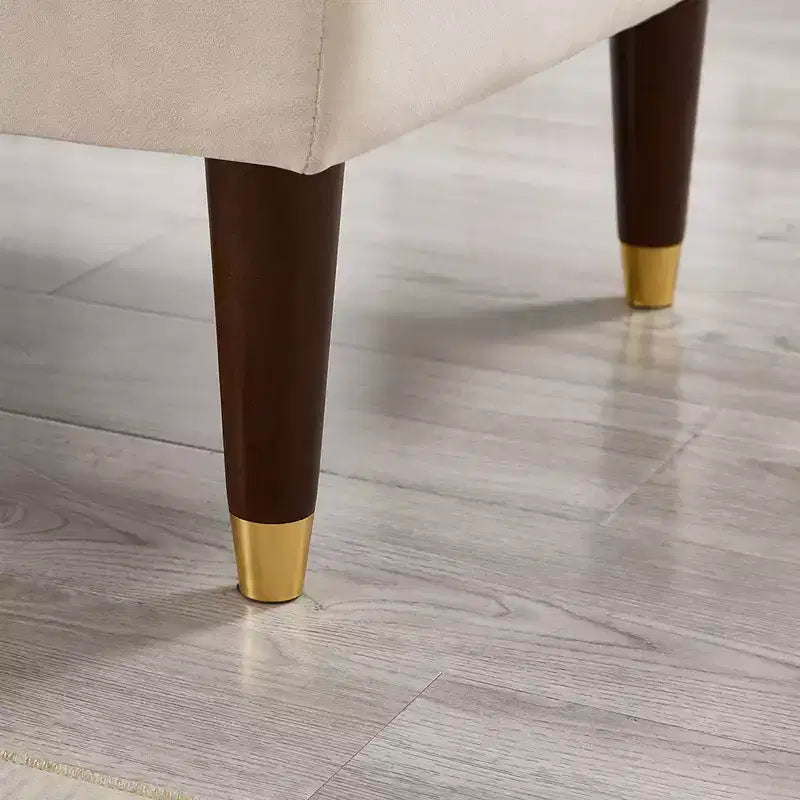 Chaise longue moderna in velluto, con bracciolo imbottito e bracciolo curvo, divano letto per camera da letto, ufficio o soggiorno