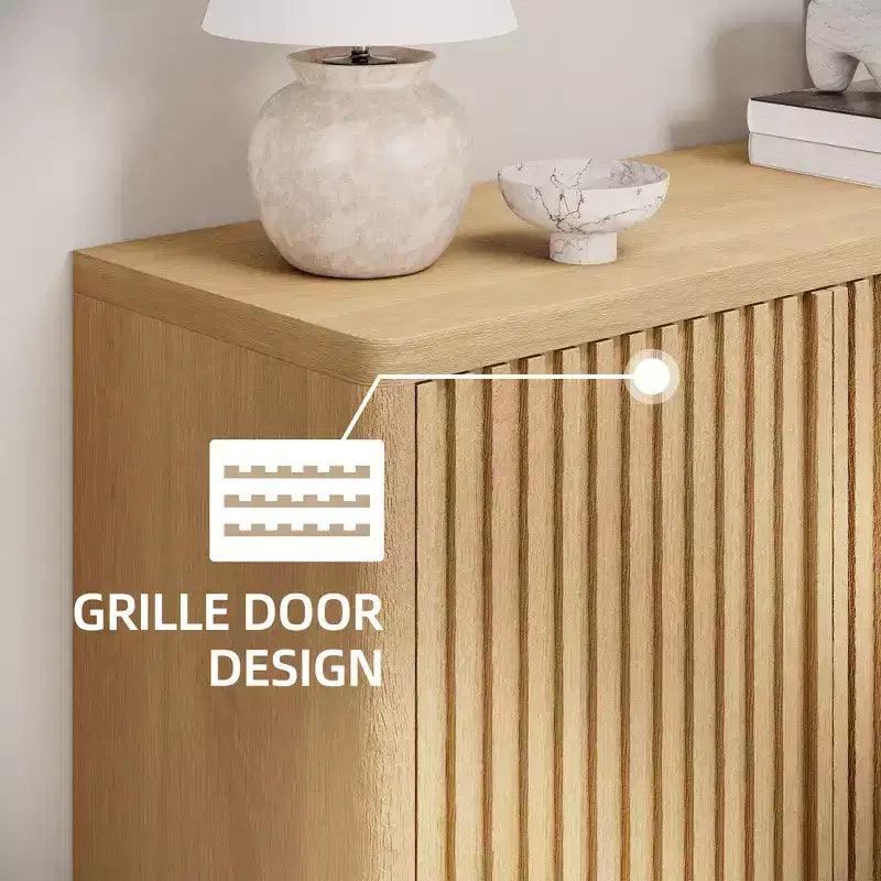 Meuble à chaussures Acekool 46 avec porte rainurée, meuble de rangement à 5 niveaux, banc d’entrée rustique pour couloir, hauteur de 41.5