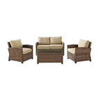 Bradenton 4-delige loungeset van wicker voor buiten - Crosley