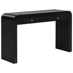 Table console rustique Whisen, table d’entrée et table d’appoint avec façade de tiroir cannelée