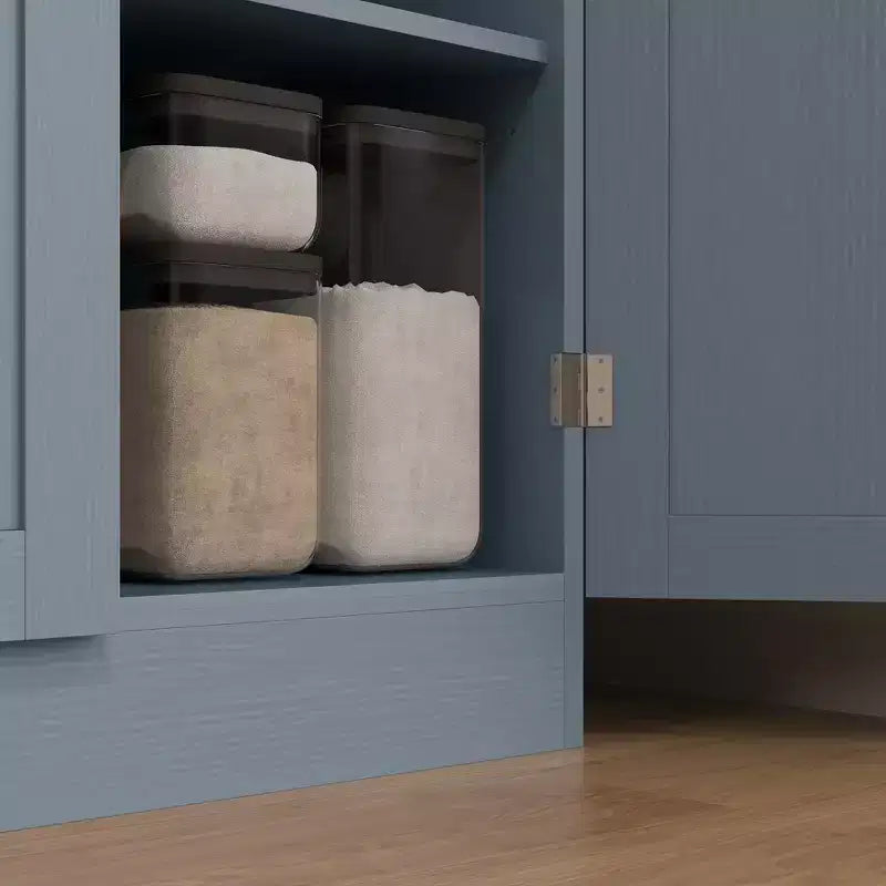 Dispensa da cucina indipendente HOMCOM 67, mobile contenitore a 4 ante con ripiani e ante regolabili