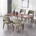 Set di 4 sedie da pranzo rivestite in tessuto