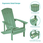 Ensemble de 4 fauteuils Adirondack d’extérieur Bonosuki en bois résistant aux intempéries