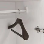 Armoire-penderie à 2 portes, armoire de chambre autoportante avec tringle