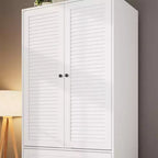 Armadio guardaroba COZONY con 3 cassetti e 2 ante, mobile guardaroba moderno in legno per camera da letto, armadio indipendente bianco resistente
