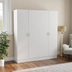 Armoire-penderie à 2 portes, armoire de chambre autoportante avec tringle