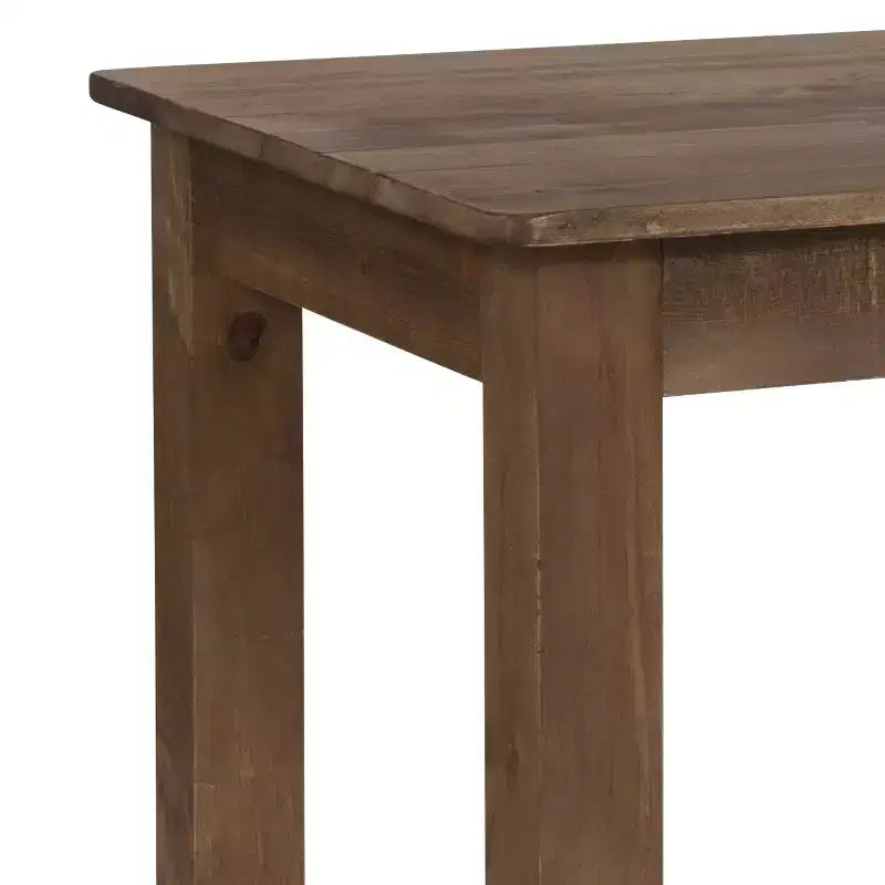 Mesa de jantar retangular Flash Furniture, 46 x 30, em pinho maciço