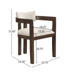 Set da pranzo rotondo moderno Christopher Knight Home Shankar da 5 pezzi con sedie imbottite in legno della gomma
