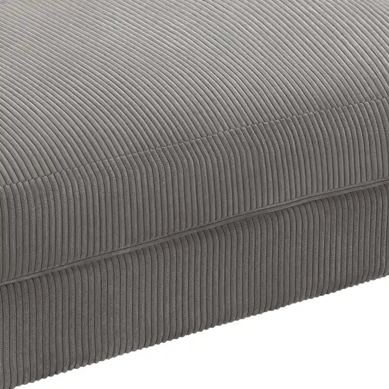 Pouf moderno oversize in tessuto a coste