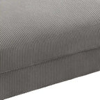 Pouf moderno oversize in tessuto a coste