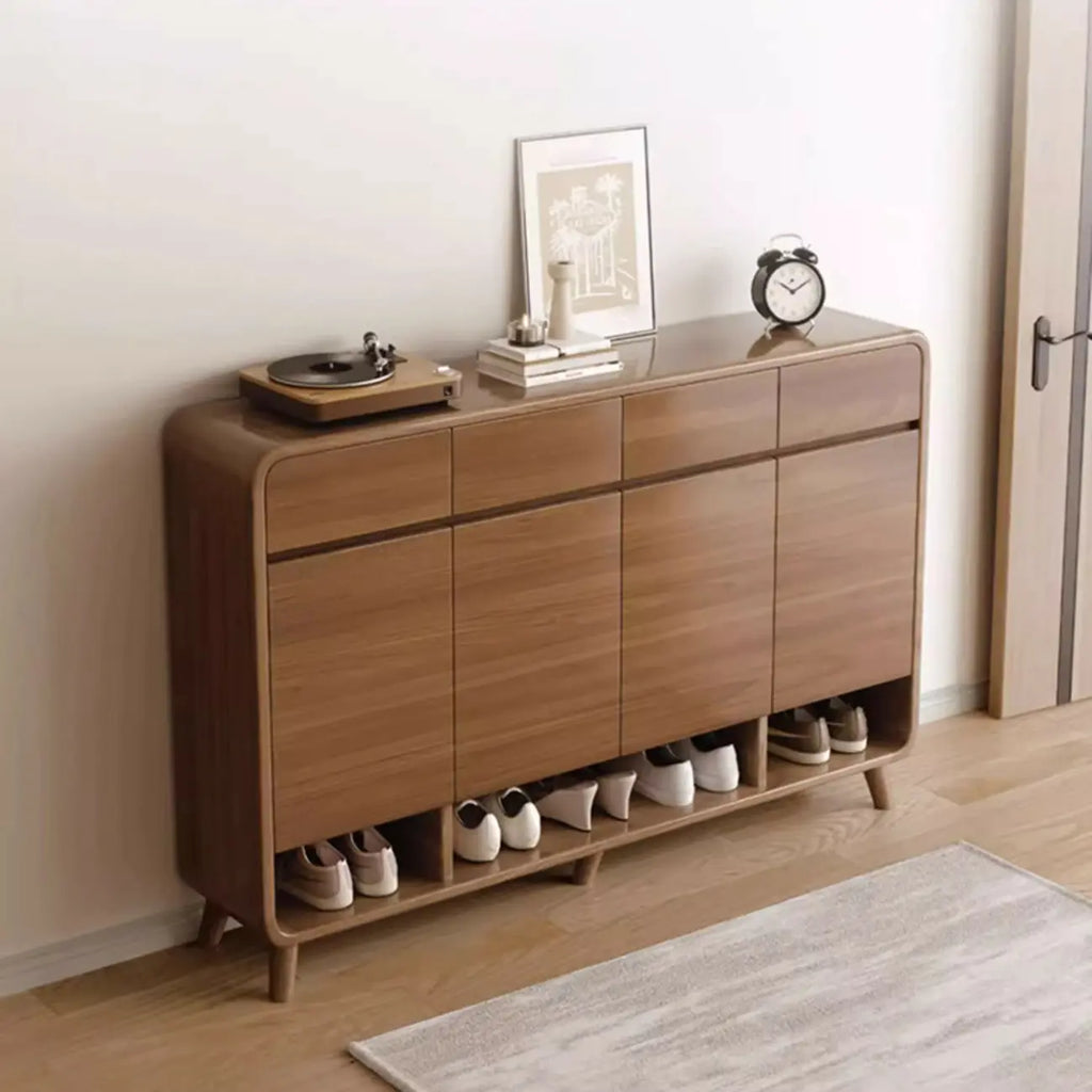Meuble à chaussures moderne de taille moyenne en bois pour couloir