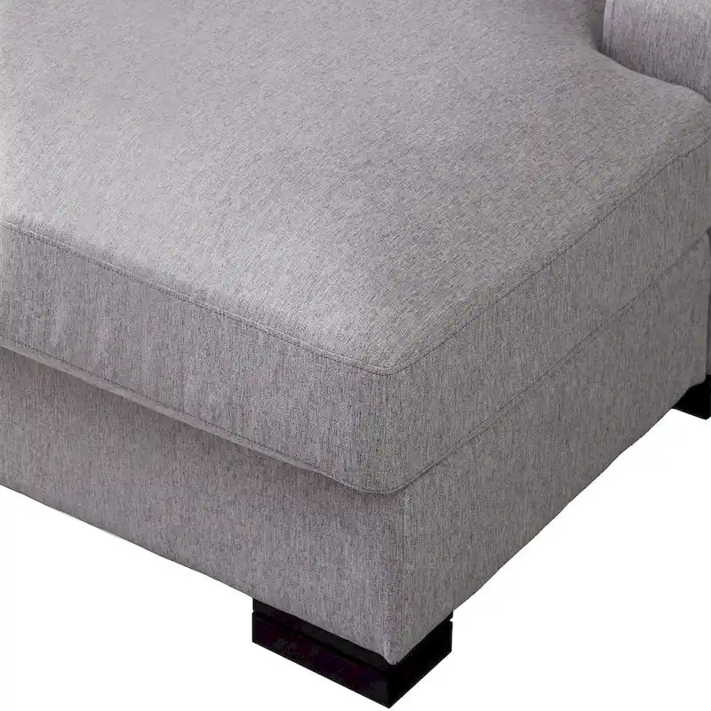 Canapé-lit moderne surdimensionné avec méridienne, style mi-siècle, avec coussin
