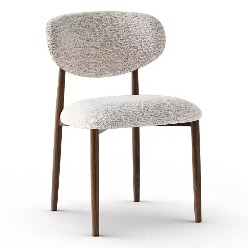 Set di 4 sedie da pranzo moderne imbottite con schienale curvo, sedie laterali senza braccioli con struttura in ferro per sala da pranzo e cucina-Panipeachy