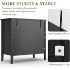 Heynemo 3 Drawer Dresser, Painted 30 Inch Tall Wood Nightstand with Storage, Wide Modern Chest of Drawers with Ball Bearing Slide