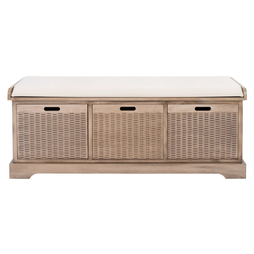 Panca contenitore SAFAVIEH Fiorello con 3 cassetti e cuscino - 47.3 W x 15 L x 19 H - 47Wx15Dx19H