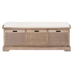 Panca contenitore SAFAVIEH Fiorello con 3 cassetti e cuscino - 47.3 W x 15 L x 19 H - 47Wx15Dx19H