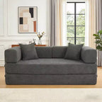 Canapé-lit pliant Dyonery 78 convertible en canapé en velours côtelé, format king, couchage au sol, 4-en-1, canapé modulaire à combiner soi-même, confortable et dépliant